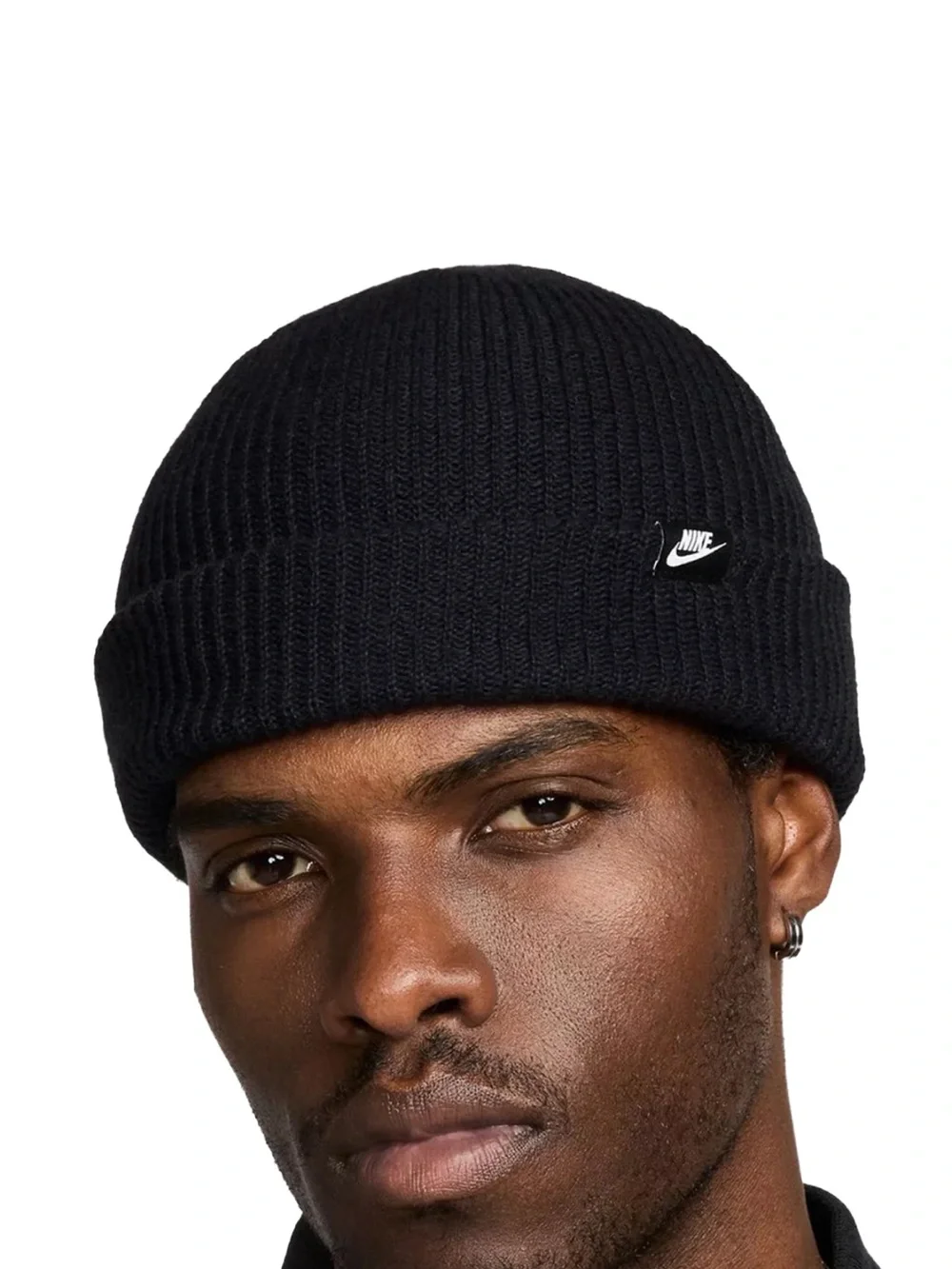 NIKE Terra Futura365 Short Cuff Knit Ribbed Beanie in Black Brand New With Tags